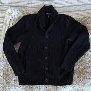 rag & bone Men's Black Cardigan Sweater